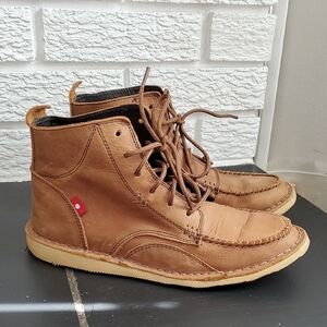 Oliberte Kodiac Brown Moc-Toe Chukka Leather Lace Up Ankle Moccasin Boots 6.5